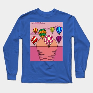 Retro Hot Air Balloons Balloon Ride Long Sleeve T-Shirt